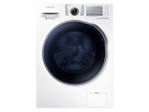 三星WD80J6413AW 8公斤泡泡凈黑水晶視窗洗烘一體機，白色外觀洗滌用品創意組合